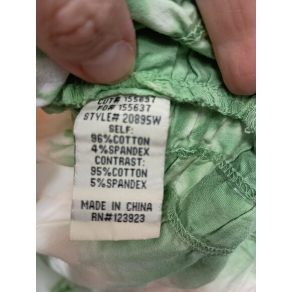 XCVI Wearable Womens Mini Skirt Large Green White Ombre Ruched Hippie Casual - Picture 4 of 7